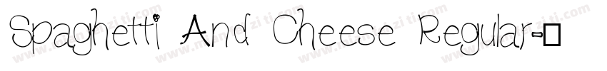 Spaghetti And Cheese Regular字体转换